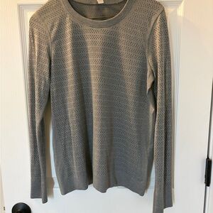 lululemon athletica Gray Crew Neck Sweater